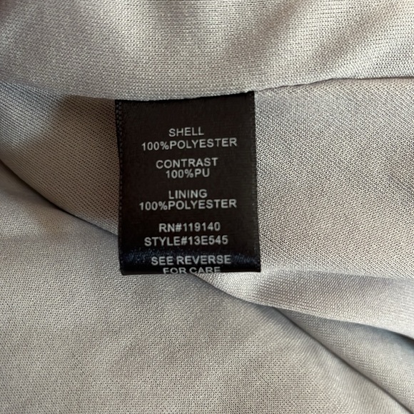 Double Zero Taupe Trench Coat w/Flared Silhouette & faux leather trim Size Small - Picture 14 of 15